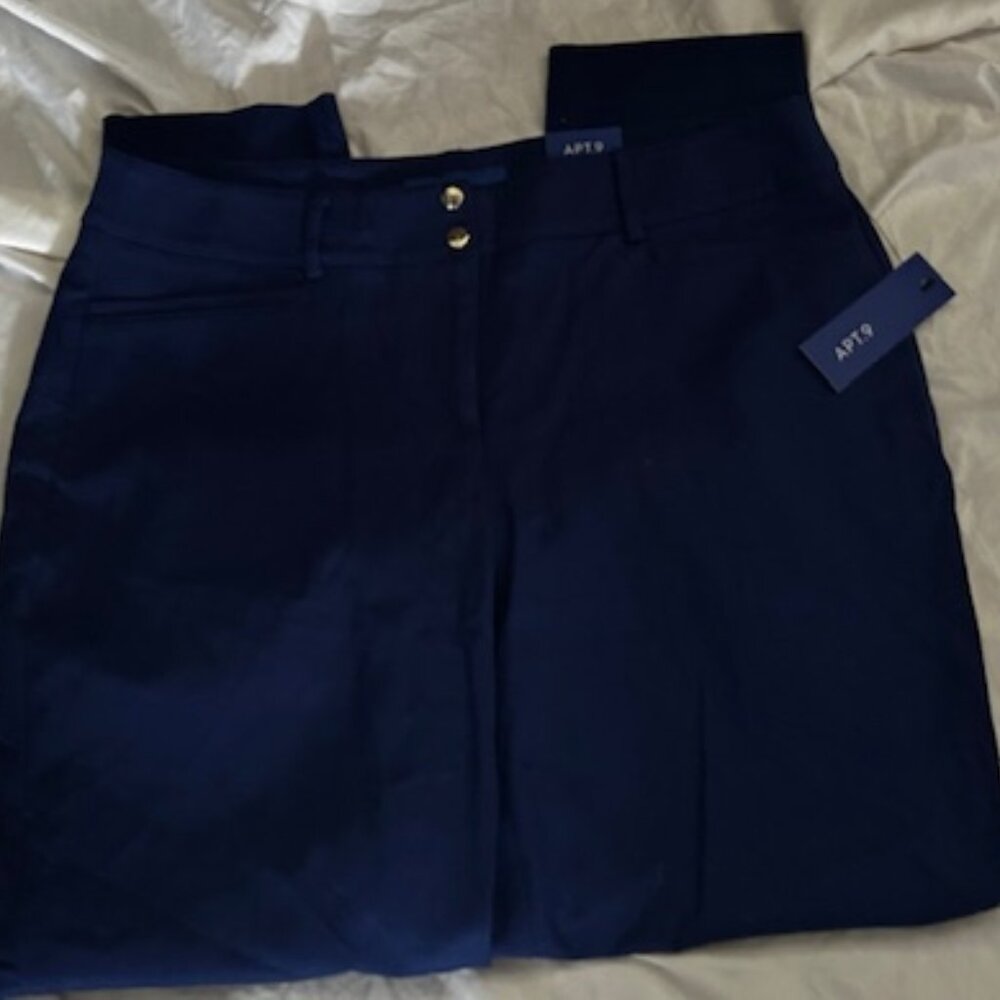 NEW blue pants stretch twelve womens size 12 pants casual dress  stretch